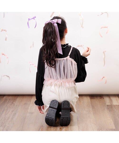 algy（アルジー）の「チュールキャミ&リブロンTセット（その他トップス・キッズ・ブラック/ピンク・XX-SMALL/X-SMALL/SMALL/MEDIUM）」の19枚目の写真