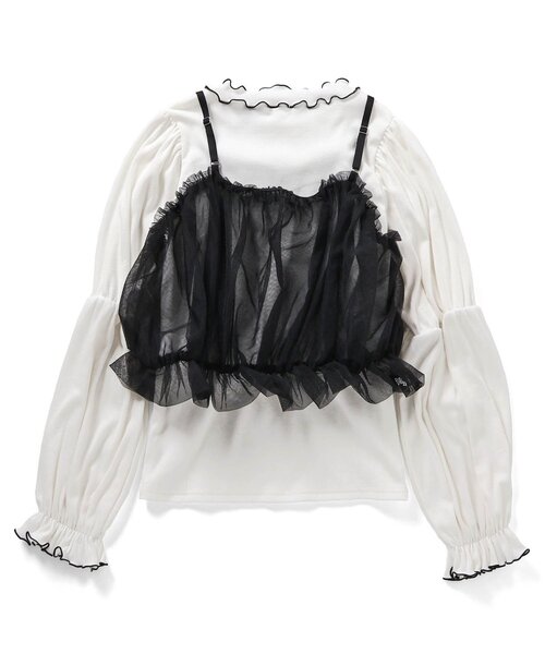 algy（アルジー）の「チュールキャミ&リブロンTセット（その他トップス・キッズ・ブラック/ピンク・XX-SMALL/X-SMALL/SMALL/MEDIUM）」の9枚目の写真