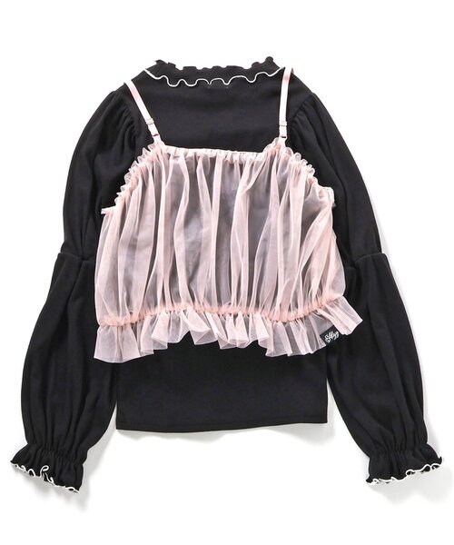 algy（アルジー）の「チュールキャミ&リブロンTセット（その他トップス・キッズ・ブラック/ピンク・XX-SMALL/X-SMALL/SMALL/MEDIUM）」の8枚目の写真