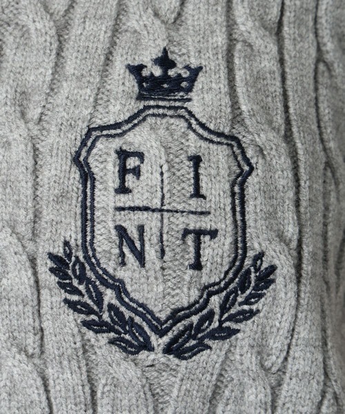 F i.n.t(フィント)の「ライン使いケーブルニットベスト/fint(ベスト・レディース・アイボリー/ライトピンク/グレー・FREE)」の13枚目の写真