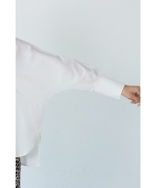 M.deux（エムドゥ）の「●リブ袖ストレッチプルオーバー●（シャツ/ブラウス・レディース・モカ/オフホワイト・MEDIUM）」の10枚目の写真