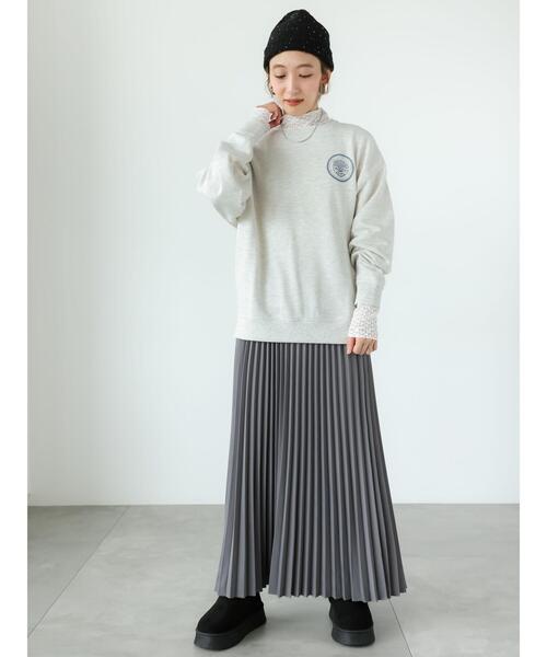 Lugnoncure(ルノンキュール)の「ハート柄ジャカードトップス(Tシャツ/カットソー・レディース・ブラック/オフホワイト・F)」の5枚目の写真
