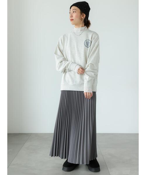 Lugnoncure(ルノンキュール)の「ハート柄ジャカードトップス(Tシャツ/カットソー・レディース・ブラック/オフホワイト・F)」の6枚目の写真