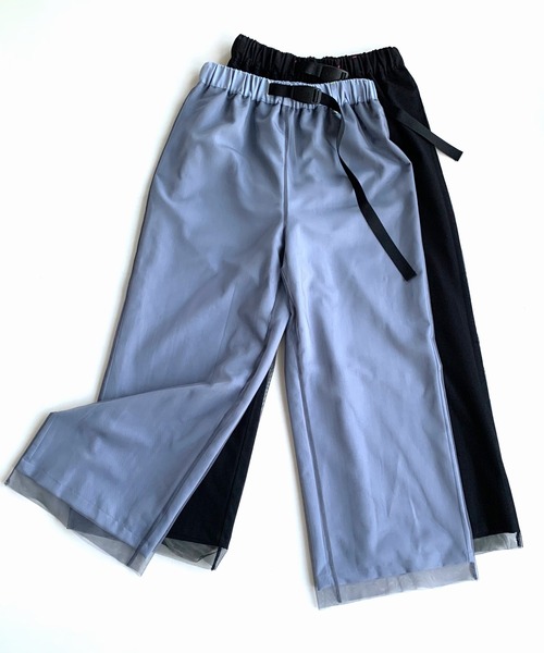 Q（キュー）の「チュールドッキングスポーツパンツ（その他パンツ・レディース・ブラック/ライトブルー・MEDIUM）」の6枚目の写真