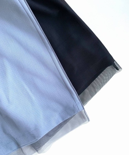 Q（キュー）の「チュールドッキングスポーツパンツ（その他パンツ・レディース・ブラック/ライトブルー・MEDIUM）」の11枚目の写真