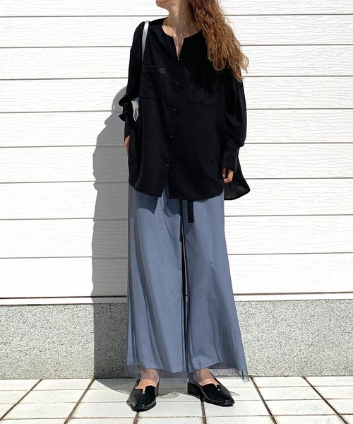 Q（キュー）の「チュールドッキングスポーツパンツ（その他パンツ・レディース・ブラック/ライトブルー・MEDIUM）」の12枚目の写真