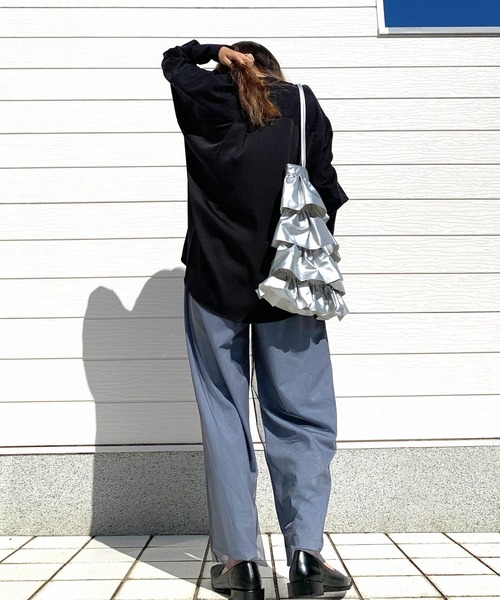 Q（キュー）の「チュールドッキングスポーツパンツ（その他パンツ・レディース・ブラック/ライトブルー・MEDIUM）」の14枚目の写真