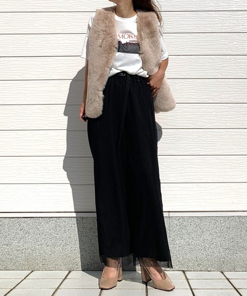 Q（キュー）の「チュールドッキングスポーツパンツ（その他パンツ・レディース・ブラック/ライトブルー・MEDIUM）」の15枚目の写真