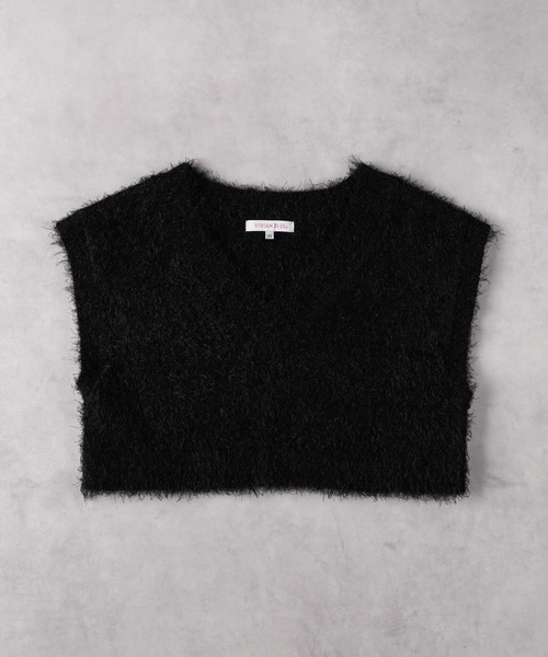 Right-on(ライトオン)の「【VIVIAN BLUE】ニットベストシャツレイヤード(シャツ/ブラウス・キッズ・グレー×サックスブルー/ブラック×ホワイト・130/140/150/160)」の7枚目の写真