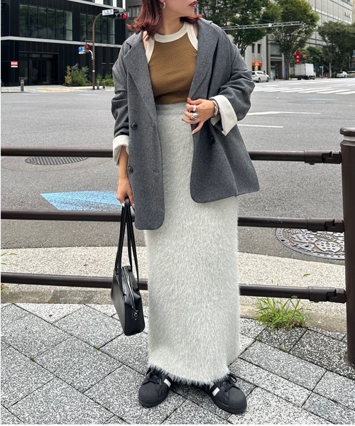 archives(アルシーヴ)の「【Ltd.】LAME SGAGGY SKIRT(スカート・レディース・オフホワイト/ブラック・FREE)」の4枚目の写真