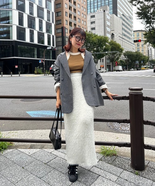 archives(アルシーヴ)の「【Ltd.】LAME SGAGGY SKIRT(スカート・レディース・オフホワイト/ブラック・FREE)」の5枚目の写真