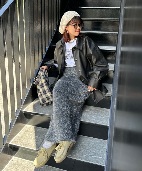 archives(アルシーヴ)の「【Ltd.】LAME SGAGGY SKIRT(スカート・レディース・オフホワイト/ブラック・FREE)」の19枚目の写真