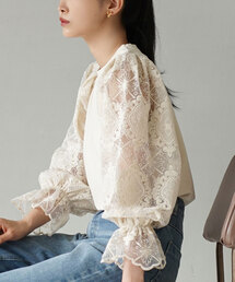 zootie | ダンボールニット［レース切替プルオーバー］(Tシャツ/カットソー)