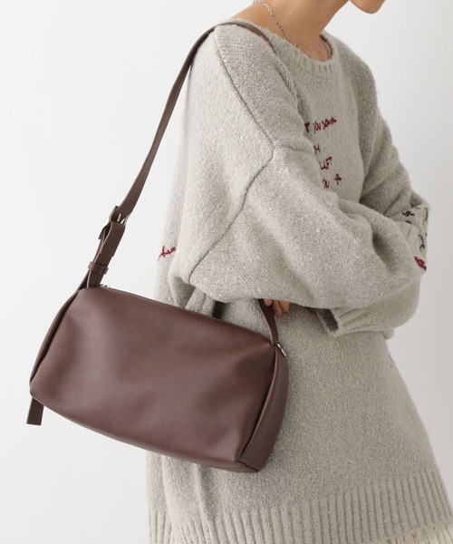 チャコール Nrc様 セール】フェイクレザーソフトショルダー 234670（ショルダーバッグ