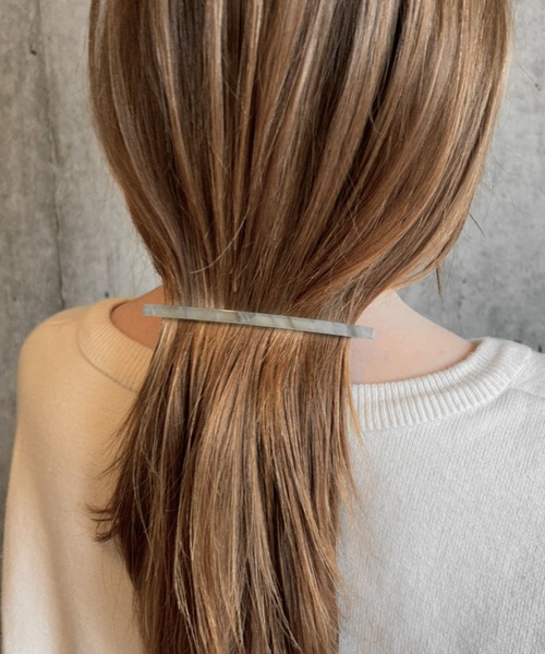 ciite'（シーテ）の「シンプリーバレッタ / simply barrette（バレッタ/ヘアクリップ・レディース・ライトグリーン/オレンジ/グリーン/アイボリー/グレー/チャコールグレー/ブルー/カーキ/ピンク/ブラウン/パープル/ベージュ・FREE）」の4枚目の写真