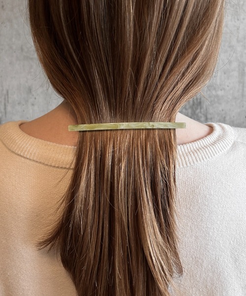 ciite'（シーテ）の「シンプリーバレッタ / simply barrette（バレッタ/ヘアクリップ・レディース・ライトグリーン/オレンジ/グリーン/アイボリー/グレー/チャコールグレー/ブルー/カーキ/ピンク/ブラウン/パープル/ベージュ・FREE）」の7枚目の写真