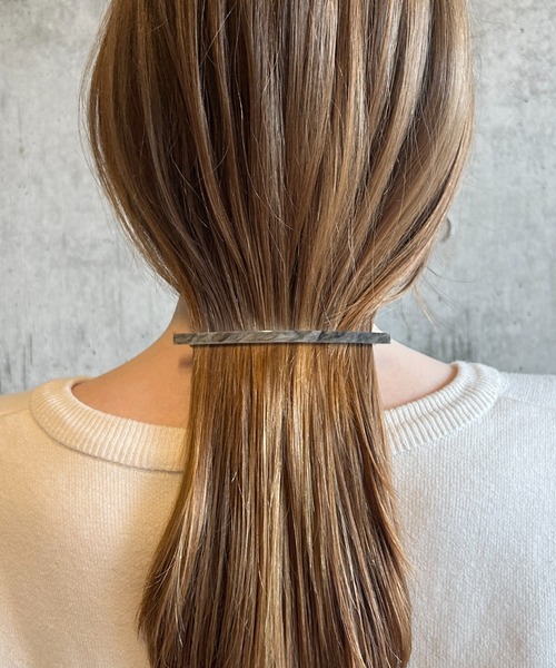 ciite'（シーテ）の「シンプリーバレッタ / simply barrette（バレッタ/ヘアクリップ・レディース・ライトグリーン/オレンジ/グリーン/アイボリー/グレー/チャコールグレー/ブルー/カーキ/ピンク/ブラウン/パープル/ベージュ・FREE）」の3枚目の写真