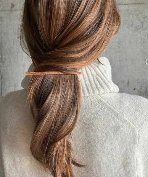 ciite'（シーテ）の「シンプリーバレッタ / simply barrette（バレッタ/ヘアクリップ・レディース・ライトグリーン/オレンジ/グリーン/アイボリー/グレー/チャコールグレー/ブルー/カーキ/ピンク/ブラウン/パープル/ベージュ・FREE）」の12枚目の写真