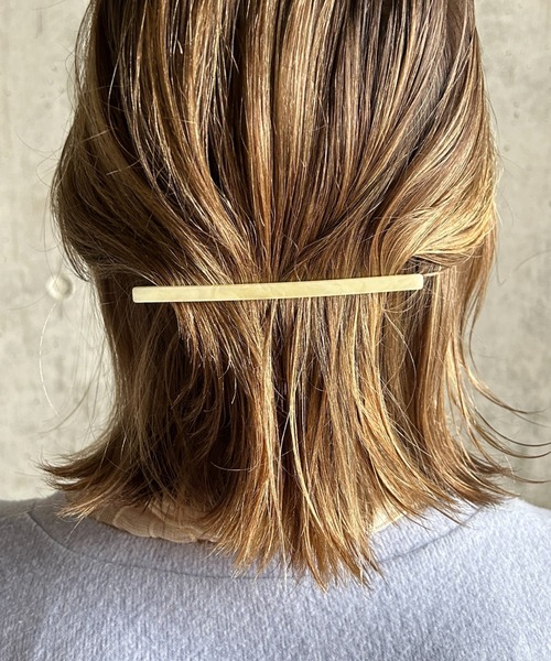 ciite'（シーテ）の「シンプリーバレッタ / simply barrette（バレッタ/ヘアクリップ・レディース・ライトグリーン/オレンジ/グリーン/アイボリー/グレー/チャコールグレー/ブルー/カーキ/ピンク/ブラウン/パープル/ベージュ・FREE）」の2枚目の写真