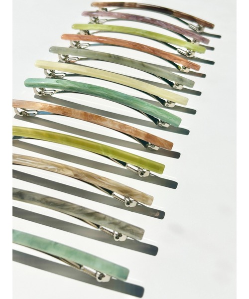 ciite'（シーテ）の「シンプリーバレッタ / simply barrette（バレッタ/ヘアクリップ・レディース・ライトグリーン/オレンジ/グリーン/アイボリー/グレー/チャコールグレー/ブルー/カーキ/ピンク/ブラウン/パープル/ベージュ・FREE）」の14枚目の写真