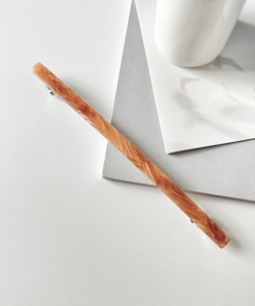 ciite'（シーテ）の「シンプリーバレッタ / simply barrette（バレッタ/ヘアクリップ・レディース・ライトグリーン/オレンジ/グリーン/アイボリー/グレー/チャコールグレー/ブルー/カーキ/ピンク/ブラウン/パープル/ベージュ・FREE）」の17枚目の写真