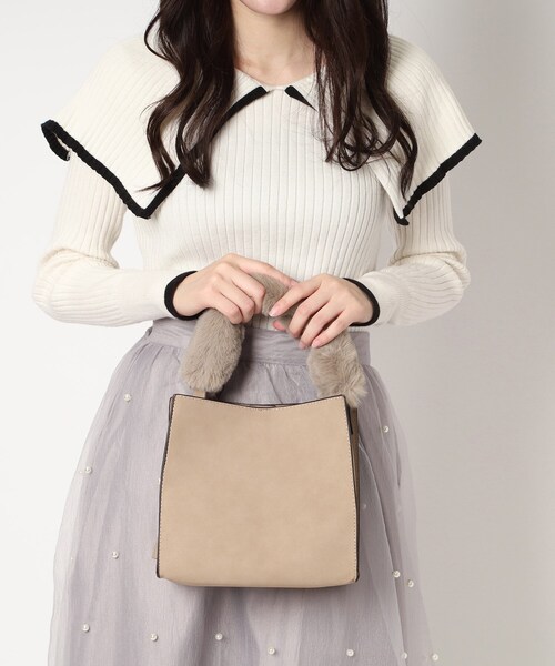 ESPERANZA（エスペランサ）の「2Wayハンドルバック（ハンドバッグ・レディース・ブルー/ベージュ/ワインレッド・FREE）」の2枚目の写真