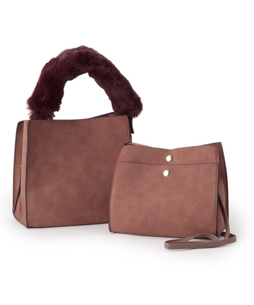 ESPERANZA（エスペランサ）の「2Wayハンドルバック（ハンドバッグ・レディース・ブルー/ベージュ/ワインレッド・FREE）」の5枚目の写真