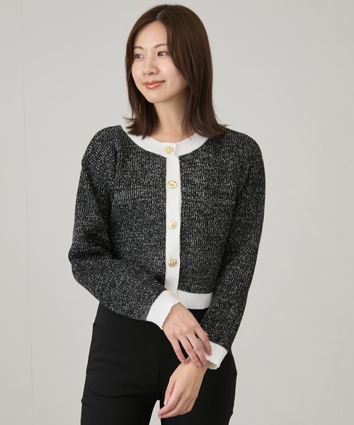 Jayro（ジャイロ）の「ラメ混配色カーデガン（カーディガン/ボレロ・レディース・パープル/ブラック・M）」の20枚目の写真