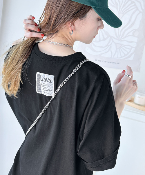 Java(ジャバ)の「【JaVa ジャバコラボ】トレンドスタイル即完成!レイヤード風チュールコンビTシャツワンピース(ワンピース・レディース・チャコール/ブラック・LARGE/MEDIUM/SMALL/X-LARGE)」の3枚目の写真