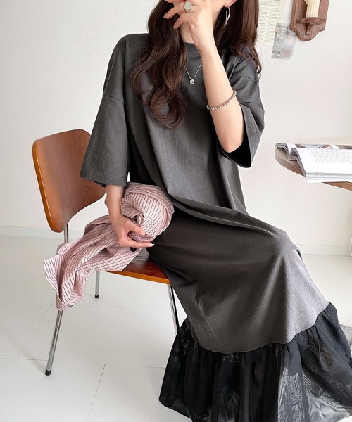 chubu(ちゅぶ)/ワンピース/シャツ/セットアップ　最終値下げ シャツワンピース セットアップ ストライプチュニックシャツ＋