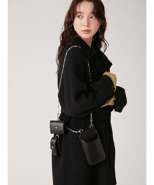 LILY BROWN(リリーブラウン)の「ロゴ入りマルチウェイショルダーバッグ(ショルダーバッグ・レディース・ブラック/シルバー/ピンク・FREE)」の2枚目の写真