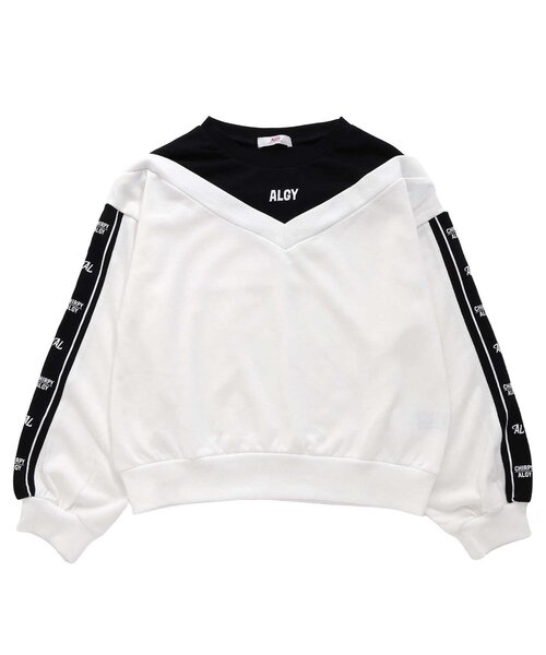 algy（アルジー）の「【ACTIVE】ドッキングトレーナー（スウェット・キッズ・ブルー/オフホワイト/ブラック・XX-SMALL/X-SMALL/SMALL/MEDIUM）」の2枚目の写真