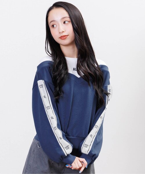 algy（アルジー）の「【ACTIVE】ドッキングトレーナー（スウェット・キッズ・ブルー/オフホワイト/ブラック・XX-SMALL/X-SMALL/SMALL/MEDIUM）」の3枚目の写真