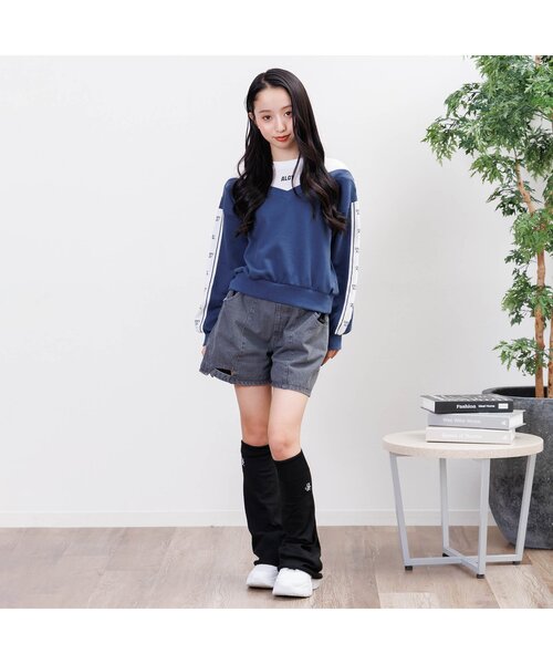 algy（アルジー）の「【ACTIVE】ドッキングトレーナー（スウェット・キッズ・ブルー/オフホワイト/ブラック・XX-SMALL/X-SMALL/SMALL/MEDIUM）」の4枚目の写真