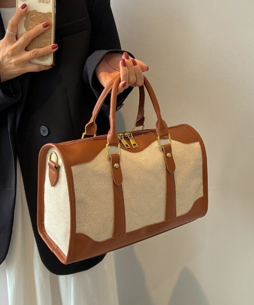 mebole（メボレ）の「ツートンレトロボストン（ボストンバッグ・レディース・ブラウン/ブラック・FREE）」の18枚目の写真