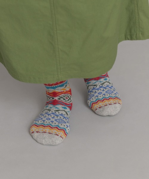 URBAN RESEARCH Sonny Label(アーバンリサーチサニーレーベル)の「H FOOTWEAR フェアアイル柄ソックス(ソックス/靴下・レディース・ブラウン/グレー/オレンジ・FREE)」の8枚目の写真