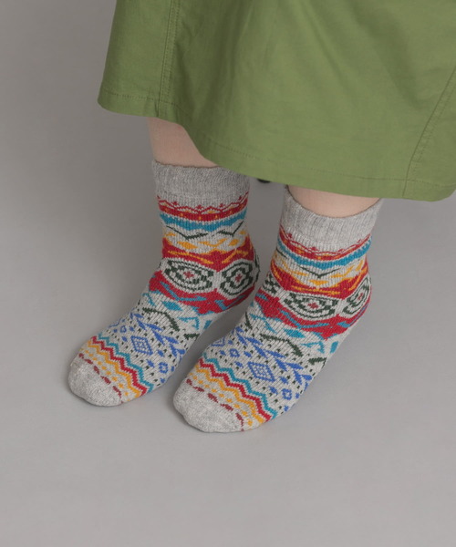 URBAN RESEARCH Sonny Label(アーバンリサーチサニーレーベル)の「H FOOTWEAR フェアアイル柄ソックス(ソックス/靴下・レディース・ブラウン/グレー/オレンジ・FREE)」の9枚目の写真