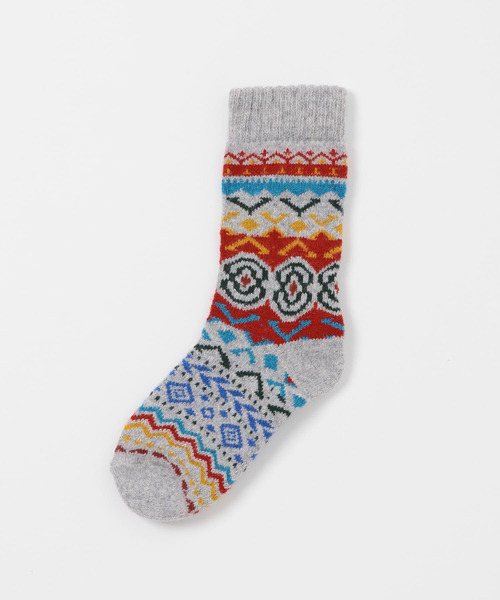 URBAN RESEARCH Sonny Label(アーバンリサーチサニーレーベル)の「H FOOTWEAR フェアアイル柄ソックス(ソックス/靴下・レディース・ブラウン/グレー/オレンジ・FREE)」の12枚目の写真