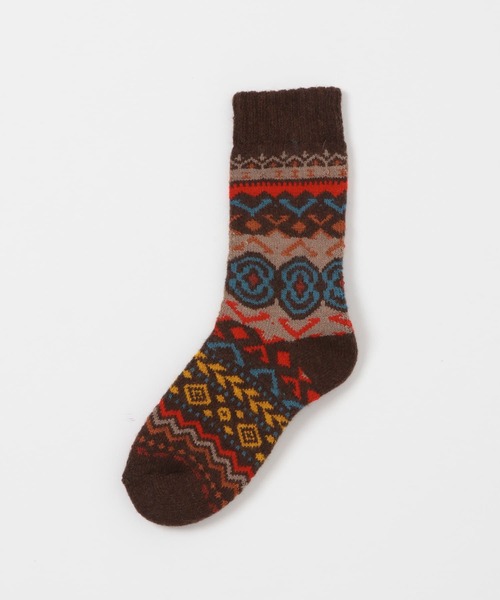 URBAN RESEARCH Sonny Label(アーバンリサーチサニーレーベル)の「H FOOTWEAR フェアアイル柄ソックス(ソックス/靴下・レディース・ブラウン/グレー/オレンジ・FREE)」の13枚目の写真