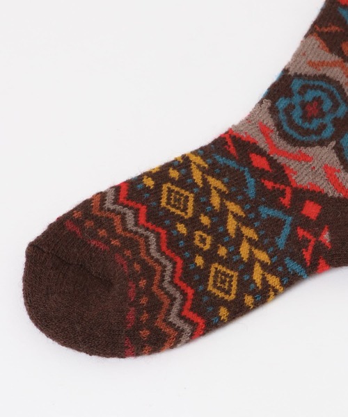 URBAN RESEARCH Sonny Label(アーバンリサーチサニーレーベル)の「H FOOTWEAR フェアアイル柄ソックス(ソックス/靴下・レディース・ブラウン/グレー/オレンジ・FREE)」の7枚目の写真