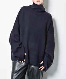 SEEALL EXTRA OVER HIGH NECK SWEATER SAU41 KJ681:ニット