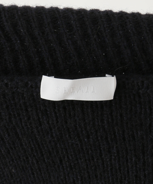 SEEALL(シーオール)の「SEEALL EXTRA OVER HIGH NECK SWEATER SAU41 KJ681:ニット(ニット/セーター・レディース・ネイビー・FREE)」の2枚目の写真