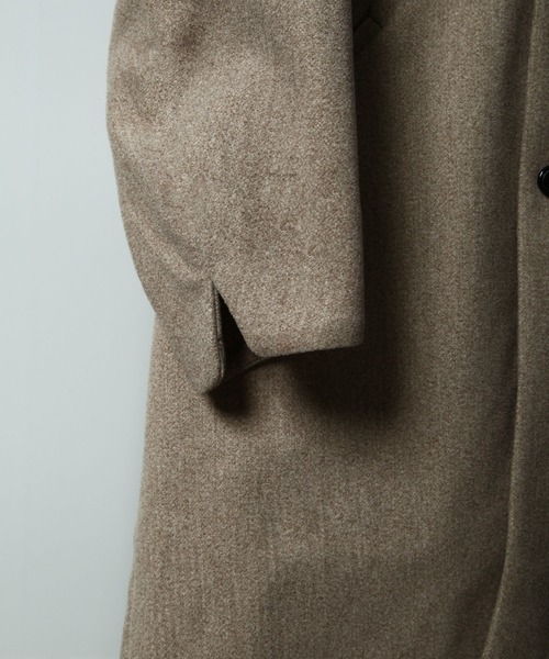 NILWAY（ニルウェイ）の「ニットメルトン ルーズ スリーブ チェスターコート（ステンカラーコート・メンズ・ベージュ/ブラック/グレー・MEDIUM/LARGE/X-LARGE）」の22枚目の写真