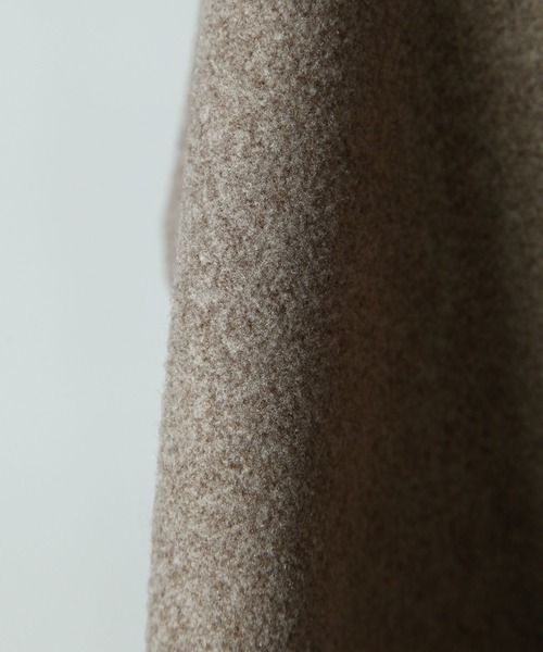 NILWAY（ニルウェイ）の「ニットメルトン ルーズ スリーブ チェスターコート（ステンカラーコート・メンズ・ベージュ/ブラック/グレー・MEDIUM/LARGE/X-LARGE）」の20枚目の写真