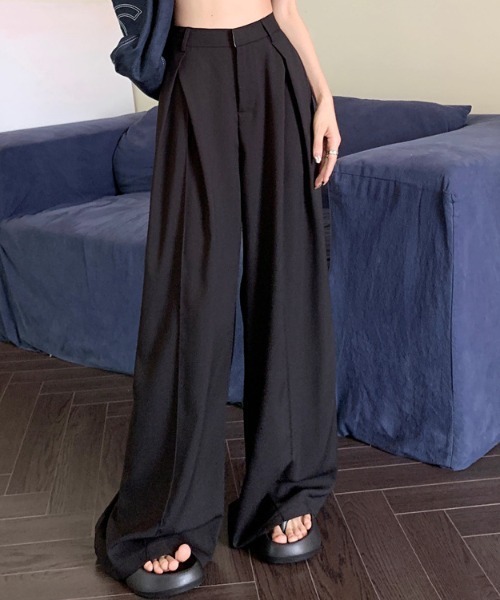 【セール】タック入りワイドパンツ（その他パンツ）｜deux amour（ドゥーザムール）
