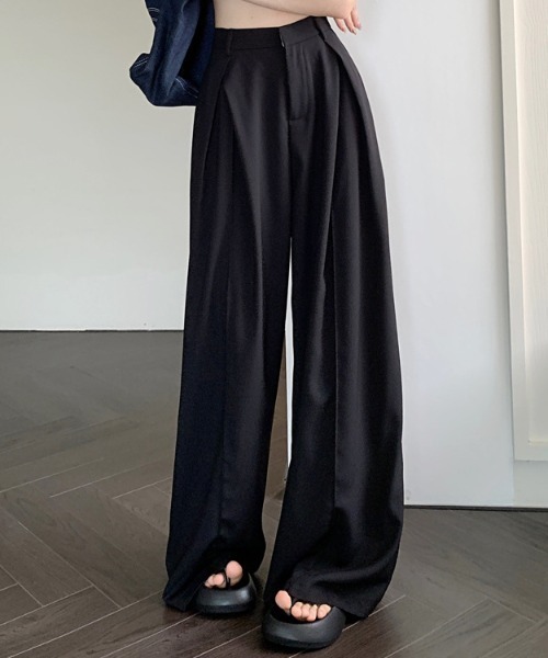 【セール】タック入りワイドパンツ（その他パンツ）｜deux amour（ドゥーザムール）