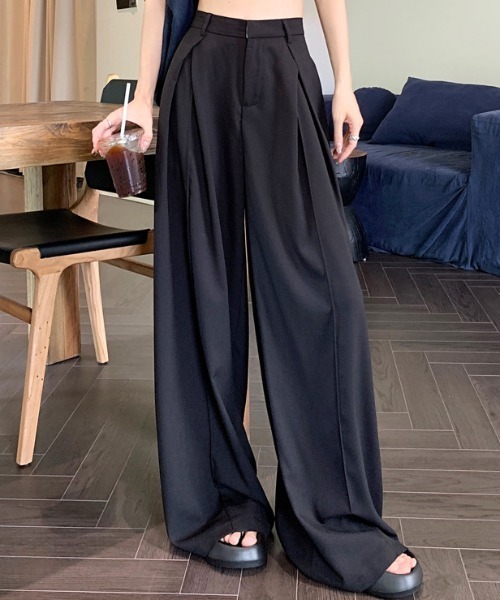 【セール】タック入りワイドパンツ（その他パンツ）｜deux amour（ドゥーザムール）
