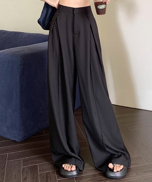 【セール】タック入りワイドパンツ（その他パンツ）｜deux amour（ドゥーザムール）