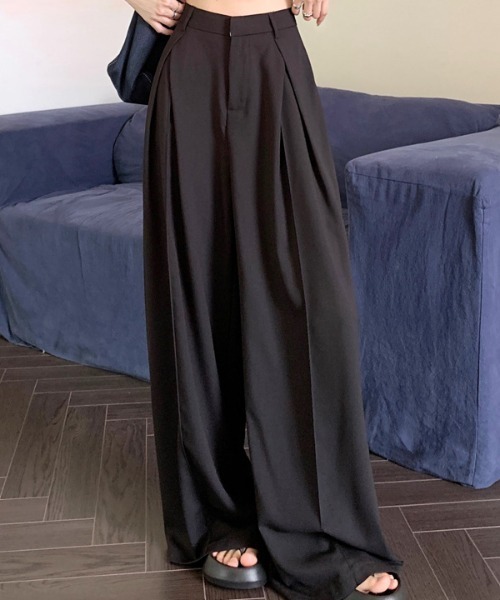 【セール】タック入りワイドパンツ（その他パンツ）｜deux amour（ドゥーザムール）