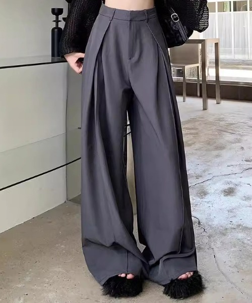 【セール】タック入りワイドパンツ（その他パンツ）｜deux amour（ドゥーザムール）